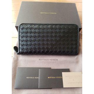 ボッテガヴェネタ(Bottega Veneta)のボッテガヴェネタ イントレチャート ジップ 長財布 Black(長財布)