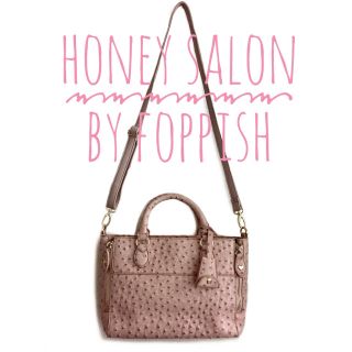 ハニーサロンバイフォピッシュ(honey salon by foppish)のハニーサロン バイ フォピッシュ【美品】オーストリッチ柄 2way バッグ(ショルダーバッグ)