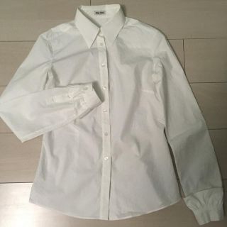 ミュウミュウ シャツ/ブラウス(レディース/長袖)(ホワイト/白色系)の
