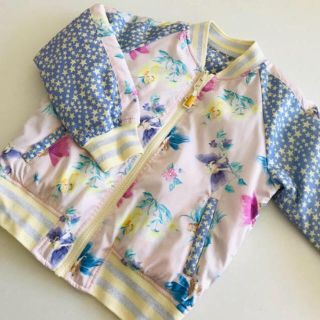 フェフェ(fafa)の【mame様専用】fafa❤︎ピンクフェアリー×ラベンダースターブルゾン110(ジャケット/上着)