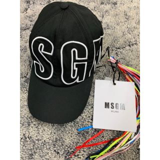 MSGMエムエスジーエム新品ロゴキャップタグ付きブラック送料込み