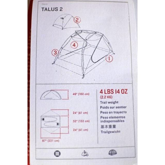 ★ US ノースフェイス トーラス2 テント フットプリント付属