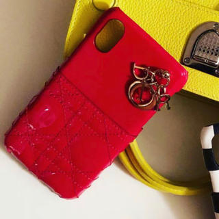 クリスチャンディオール(Christian Dior)のe様専用  LadyDior  iPhoneケース レッド(iPhoneケース)