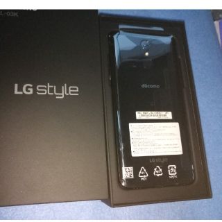 エルジーエレクトロニクス(LG Electronics)の値下げ　新品⭐︎docomo L-03K LG style 黒SIMロック解除済(スマートフォン本体)