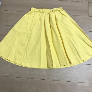 ザラ(ZARA)のザラ  イエロースカート(ひざ丈スカート)