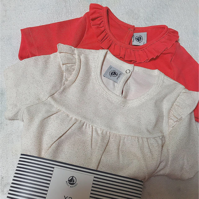 PETIT BATEAU(プチバトー)のプチバトー 19SS 半袖カットソー2枚組 24m 新品 キッズ/ベビー/マタニティのベビー服(~85cm)(肌着/下着)の商品写真