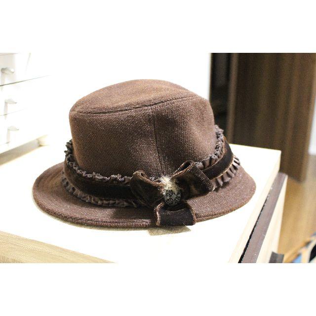 axes femme(アクシーズファム)の【古着】こげ茶色　帽子 axes femme レディースの帽子(ハット)の商品写真