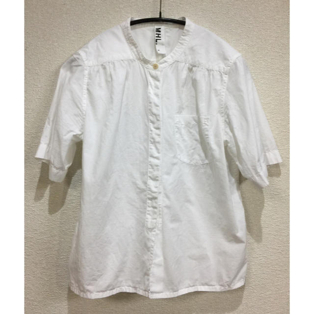 MARGARET HOWELL(マーガレットハウエル)のMHL.白シャツ レディースのトップス(シャツ/ブラウス(半袖/袖なし))の商品写真