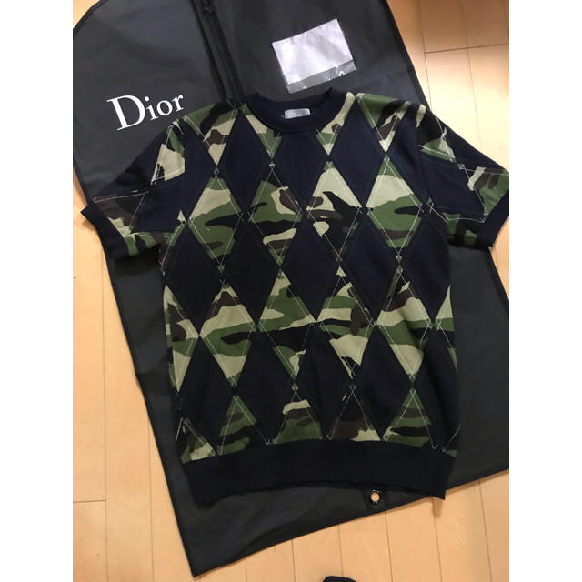 正規 Dior Homme ディオールオム 迷彩 ニット