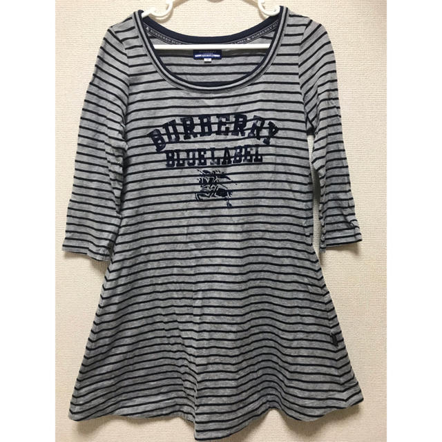 BURBERRY BLUE LABEL(バーバリーブルーレーベル)のバーバリーブルーレーベルTシャツワンピM レディースのトップス(Tシャツ(長袖/七分))の商品写真