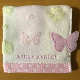 ローラアシュレイ(LAURA ASHLEY)のお値下げ☆ローラアシュレイ☆新品未使用☆タオル ハンカチ バタフライ(ハンカチ)