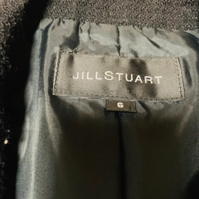 JILLSTUART(ジルスチュアート)のジルスチュアート ツイード テーラード ジャケット 黒  ストーン付きS レディースのジャケット/アウター(テーラードジャケット)の商品写真