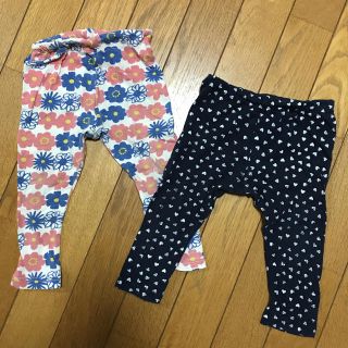 ブリーズ(BREEZE)のBeBe breeze 花柄 ドット柄 パンツ 80 セット(パンツ)