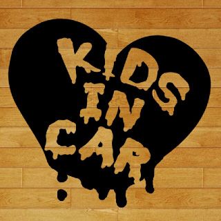 ハート　KIDSINCAR ベビーインカー　カッティングステッカー(外出用品)