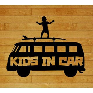 ワーゲン子供が乗ってます　カッティングステッカー　KIDSINCAR バス(外出用品)