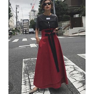 アメリヴィンテージ(Ameri VINTAGE)の【みぽりん様専用】   DOUBLE TAPE BELT SKIRT(ロングスカート)