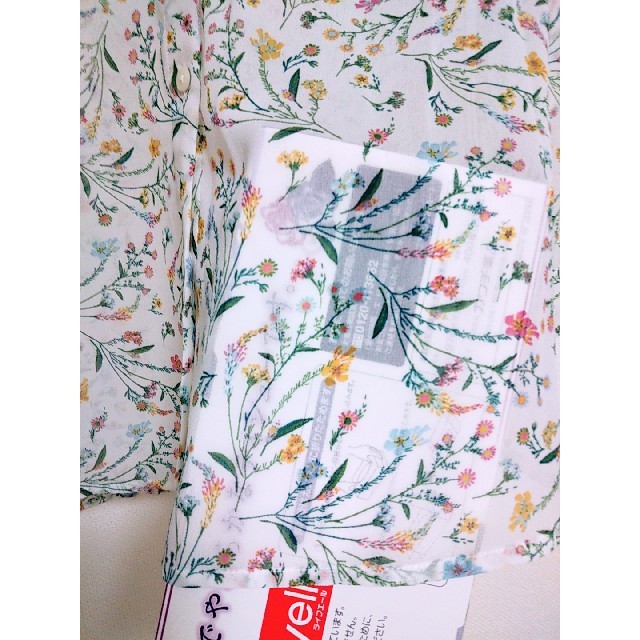 UNIQLO(ユニクロ)の春♪シースルー花柄ブラウス レディースのトップス(シャツ/ブラウス(長袖/七分))の商品写真