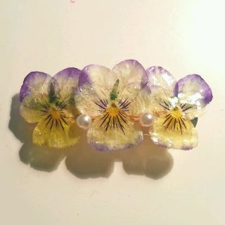 ビオラ❀ミニバレッタ(ヘアピン)