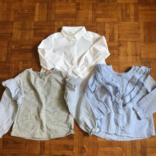 ザラキッズ(ZARA KIDS)の【美品】Zara kids ブラウス3枚 セット 100サイズ(ブラウス)