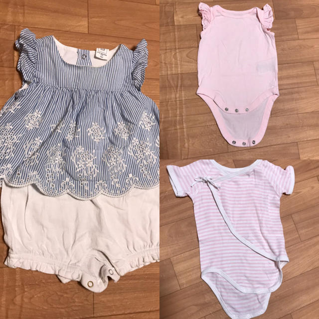 babyGAP(ベビーギャップ)の60センチ女の子服 3点おまとめセット キッズ/ベビー/マタニティのベビー服(~85cm)(ロンパース)の商品写真