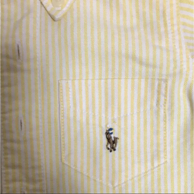 Ralph Lauren(ラルフローレン)のラルフローレン ストライプ シャツロンパース キッズ/ベビー/マタニティのベビー服(~85cm)(ロンパース)の商品写真