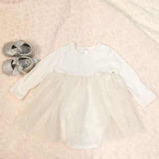 エイチアンドエム(H&M)の【70サイズ】キラキラドレス&シューズセット(ワンピース)