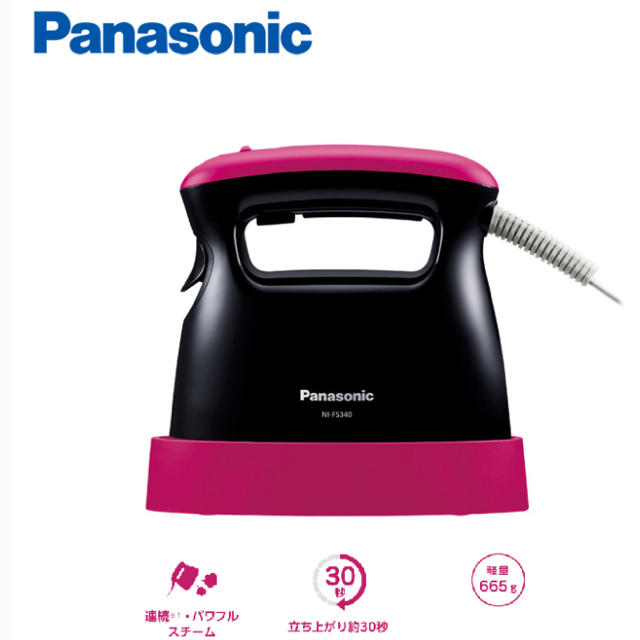 Panasonic - パナソニック Panasonic衣類スチーマーNI-FS340(ピンクブラック)の通販 by amans｜パナソニック