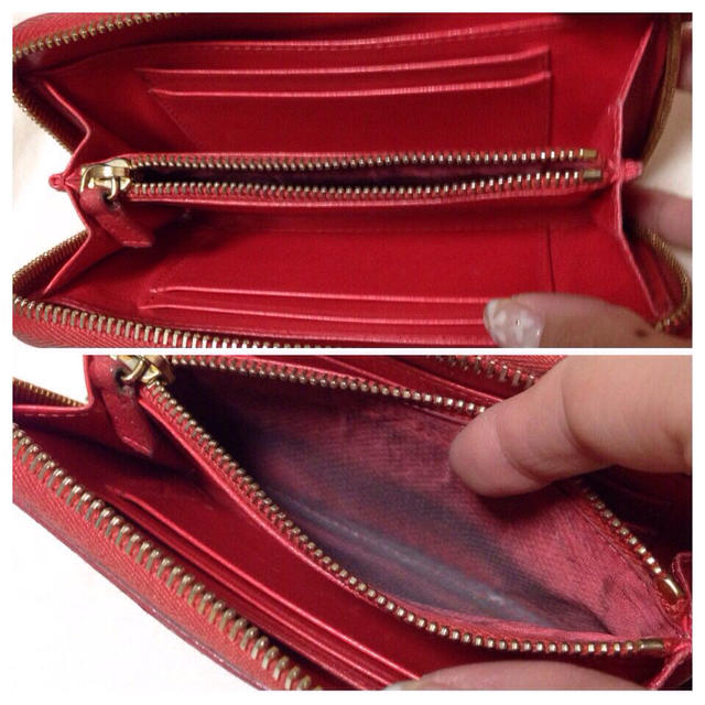miumiu(ミュウミュウ)のmiu miu レッド×ピンク 財布 レディースのファッション小物(財布)の商品写真