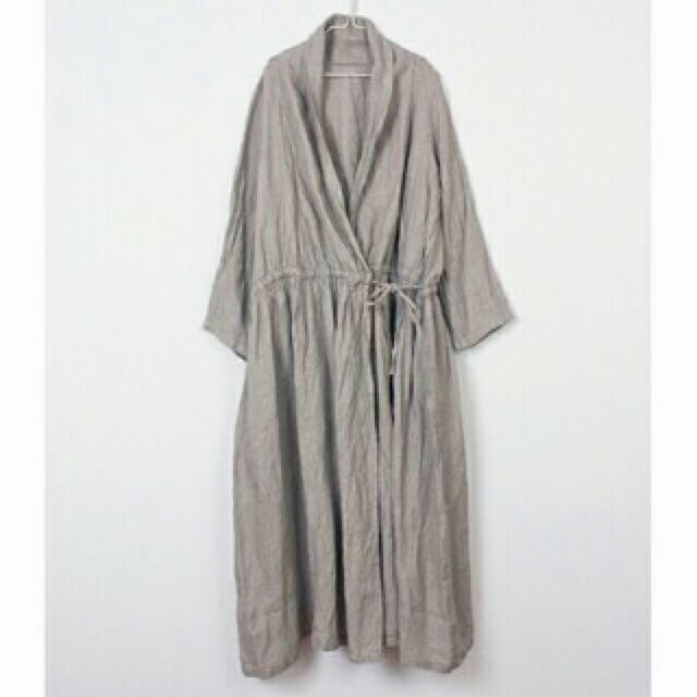 nest Robe(ネストローブ)のnest robe デラベドビーローブドレス カシュクールワンピース グレー レディースのワンピース(ロングワンピース/マキシワンピース)の商品写真