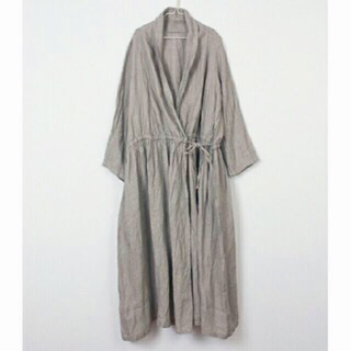 ネストローブ(nest Robe)のnest robe デラベドビーローブドレス カシュクールワンピース グレー(ロングワンピース/マキシワンピース)