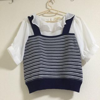 ダブルクローゼット(w closet)のw closet ドッキングブラウス(シャツ/ブラウス(半袖/袖なし))