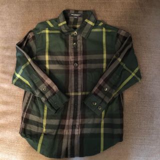 バーバリー(BURBERRY)の【値下げ】Burberry バーバリー チェック シャツ グリーン 100A  (Tシャツ/カットソー)