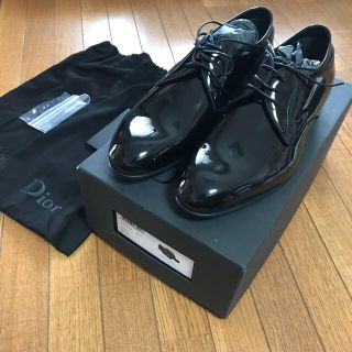 正規 Dior Homme ディオールオム レザー 型押し ドレスシューズ