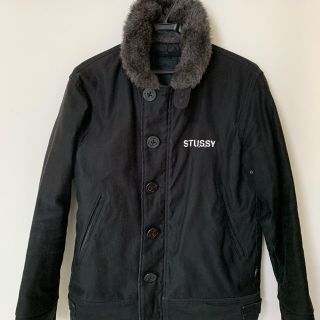 ステューシー(STUSSY)のステューシー stuusy ブルゾン ジャンパー 黒 ボア付き (ブルゾン)