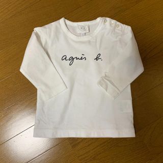 アニエスベー(agnes b.)の【美品】【即購入可】アニエスベー 子供用 長袖 ロゴTシャツ 80cm(Ｔシャツ)