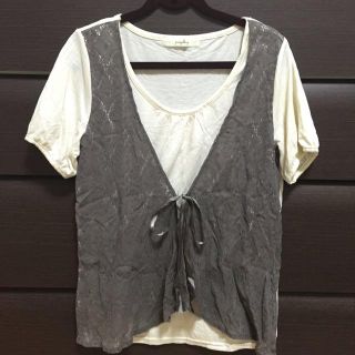 ページボーイ(PAGEBOY)のジレ付きＴシャツ♪ページボーイ(Tシャツ(半袖/袖なし))