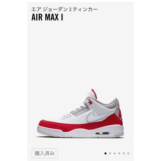 ナイキ(NIKE)のNIKE AIR JORDAN 3 TINKER AIR MAX 1 27.5(スニーカー)