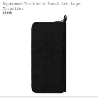 シュプリーム(Supreme)の黒 ブラック supreme the north face(折り財布)