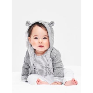 ベビーギャップ(babyGAP)のbabygap フェイバリット リバーシブル ベアパーカー グレー(トレーナー)