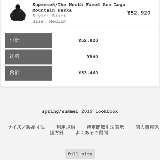 supreme the north face mountain parka M 包装・送料無料 マウンテン