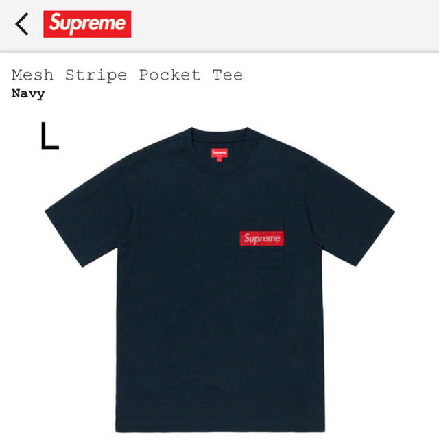 L mesh stripe pocket tee