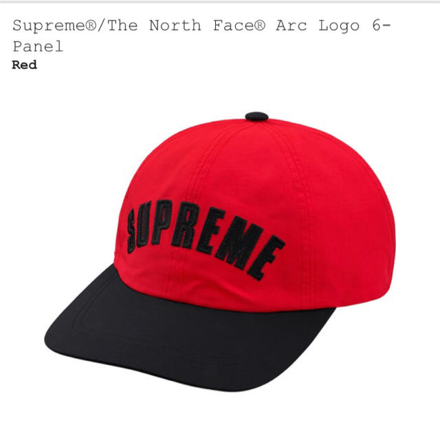 メンズsupreme TNF Arc Logo 6-Panel 赤