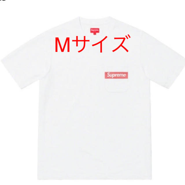 Supreme Mesh Stripe Pocket Tee 白 MTシャツ/カットソー(半袖/袖なし)