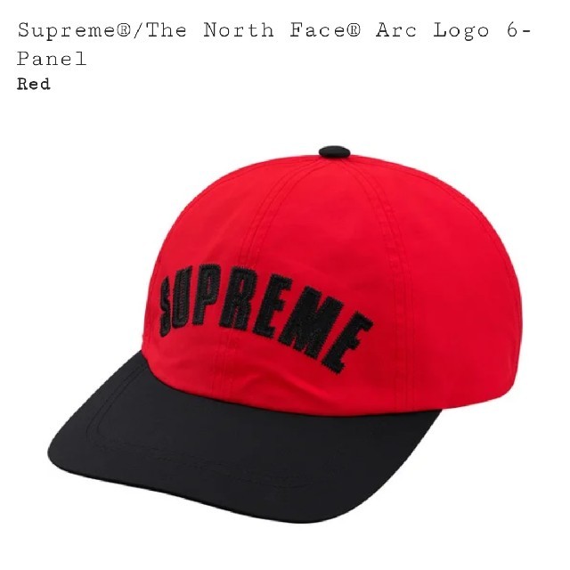 Supreme　ノースフェイス　キャップ　レッド