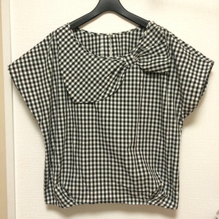 ドットアンドストライプスチャイルドウーマン(Dot&Stripes CHILDWOMAN)のギンガムチェックブラウス♡(シャツ/ブラウス(半袖/袖なし))