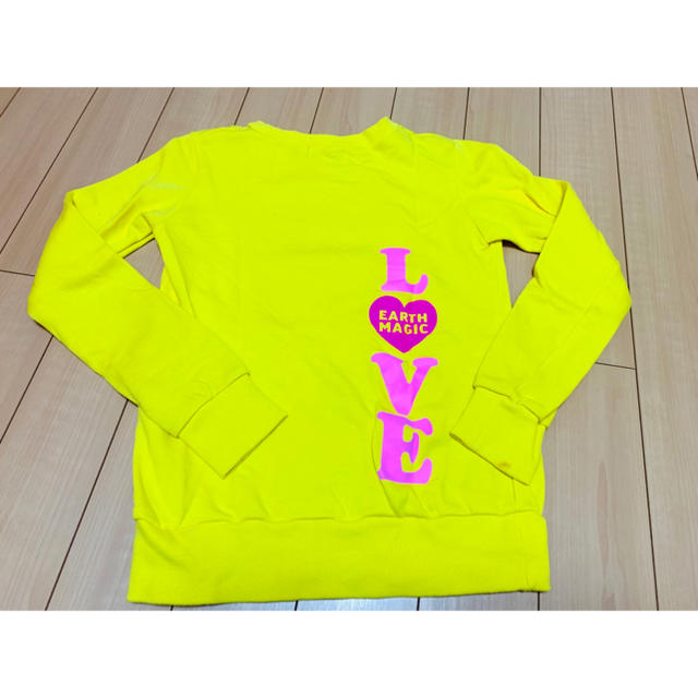 EARTHMAGIC - アースマジック 160cm 黄色 ロゴ入り トレーナーの通販 by ni-mam.222's shop｜アース