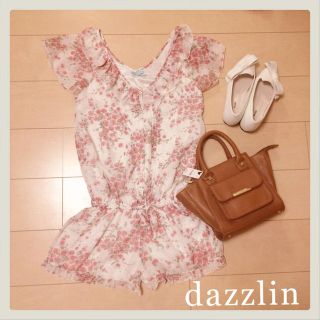 ダズリン(dazzlin)のdazzlin 花柄オールインワン(ミニワンピース)