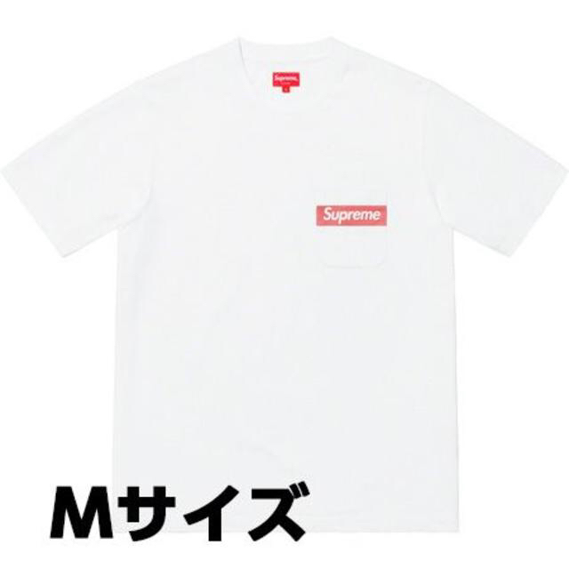 ホワイトサイズSupreme Mesh Stripe Pocket Tee Mサイズ Tシャツ