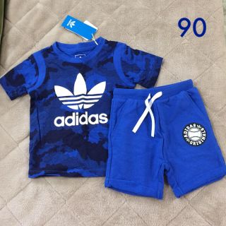 アディダス(adidas)のアディダス 半袖Tシャツ 半パン 上下セット 90(Tシャツ/カットソー)