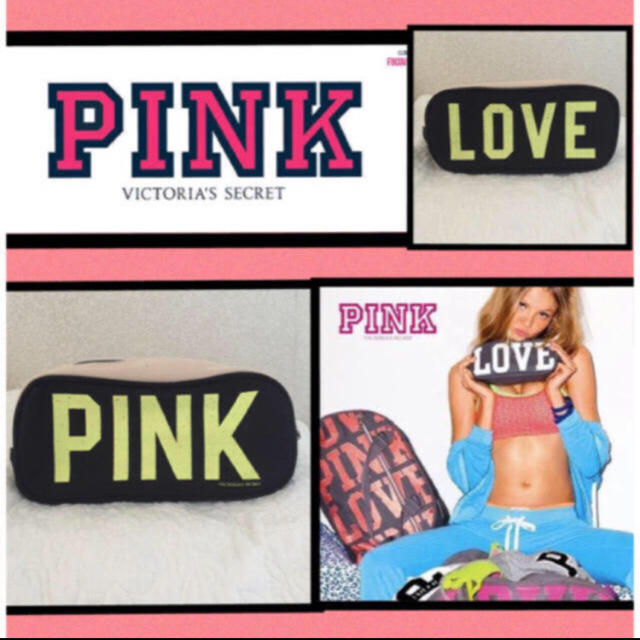 Victoria's Secret(ヴィクトリアズシークレット)の新品未使用 Victoria's Secret  PINK ロゴポーチ❷ レディースのファッション小物(ポーチ)の商品写真